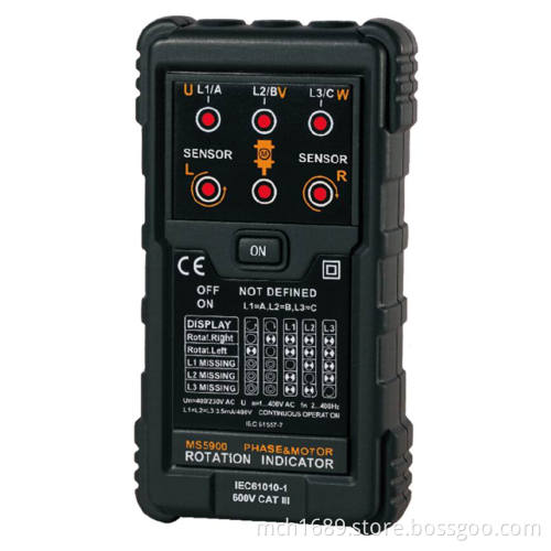 Three Phase Rotation Indicator, 120V~400V AC, 2Hz~400Hz (MCH-9900)